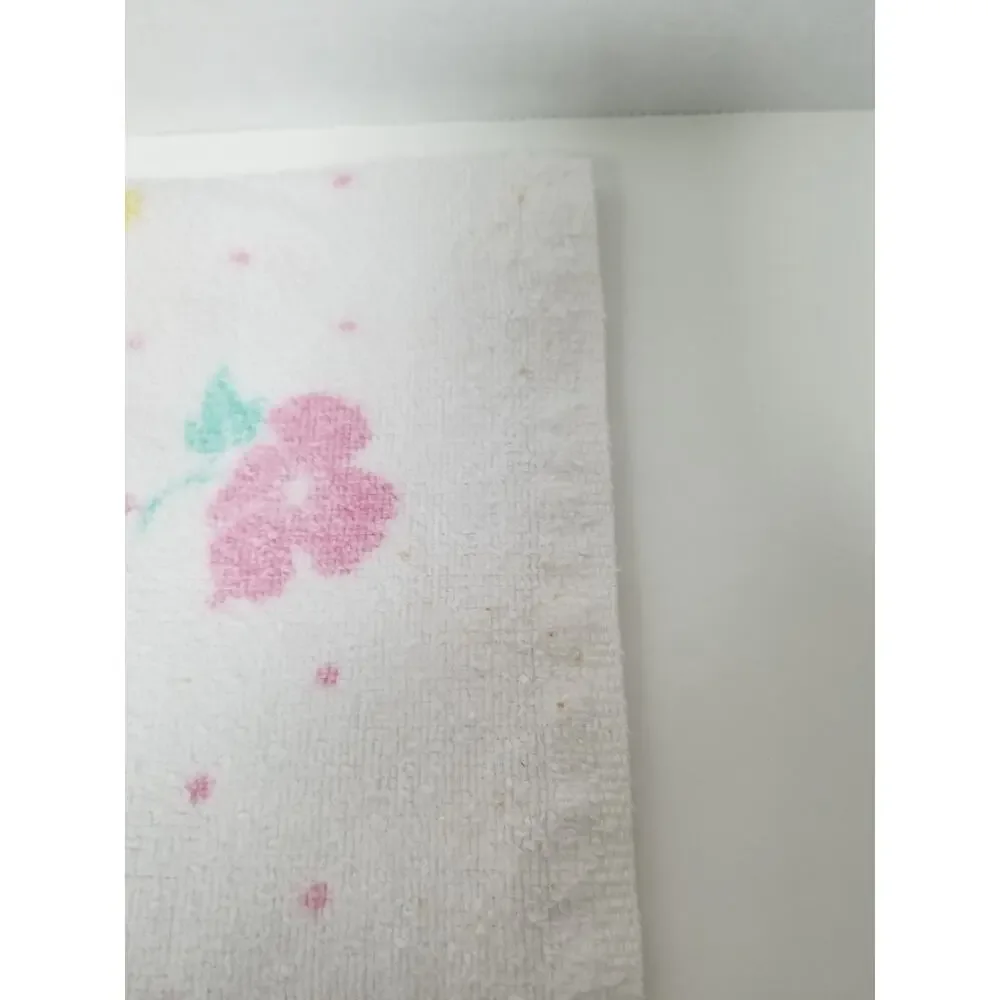 Vintage Franco 100% Cotton Barbie Towel Flower Bouquet Floral